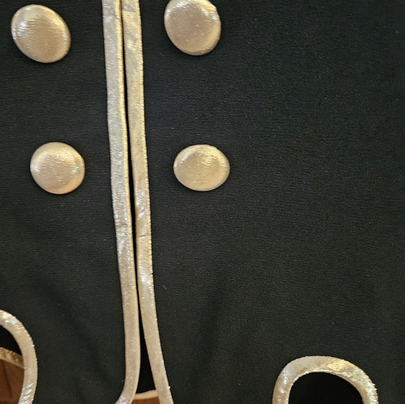 Vintage Rimini/Neiman Marcus jacket/gold trim Plus Sz - Picture 4 of 5